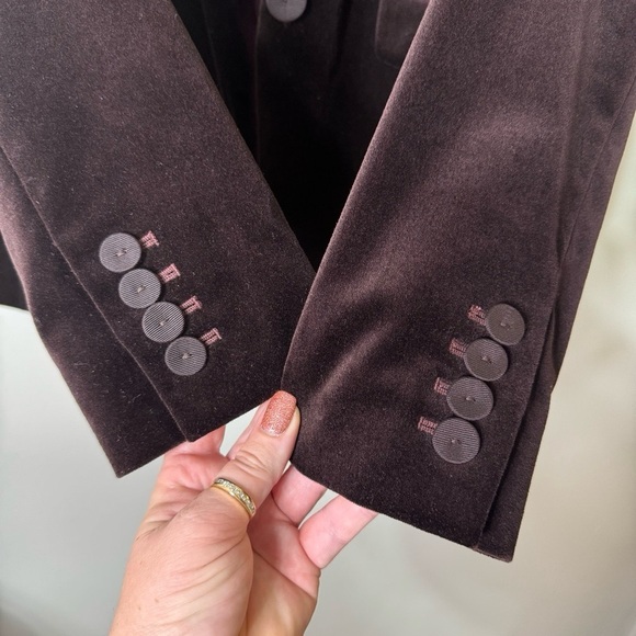 Ann Taylor LOFT Velvet Blazer Jacket One Button Size 0 - Picture 10 of 12